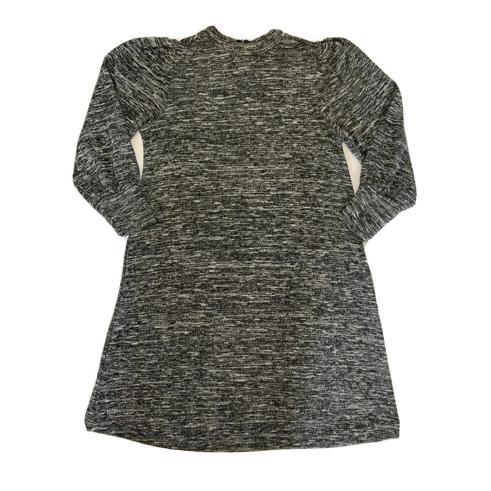 Loft Women’s Knit Sweater Dress Sz Medium Puff Long Sleeve Heather Gray